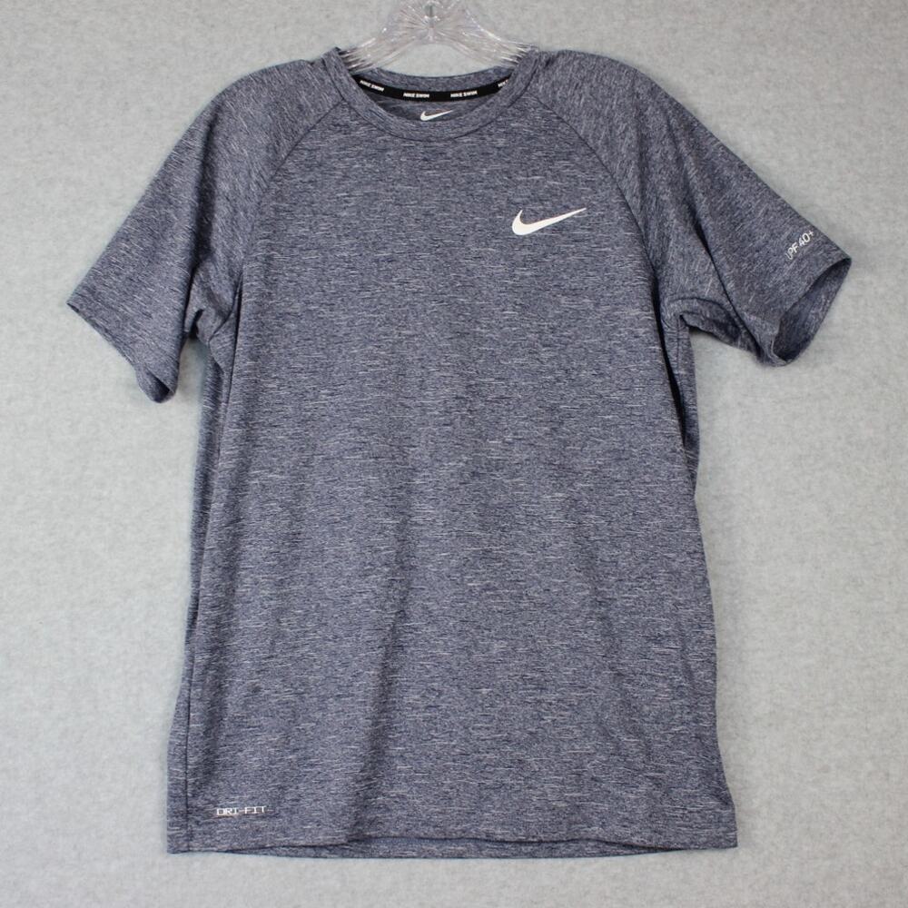 Nike Swim UPF 40+‎ Men's Small Athletic Gym Training T-Shirt Blue Active Train